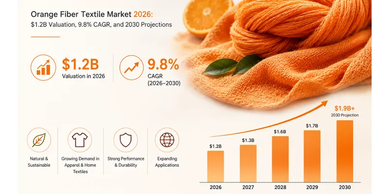 Orange Fiber Textile Market 2026: $1.2B Valuation, 9.8% CAGR, and 2030 Projections 